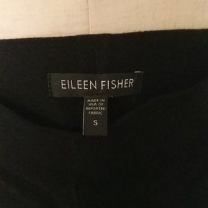 Eileen Fisher Black Knit Wide Leg Crop Pants